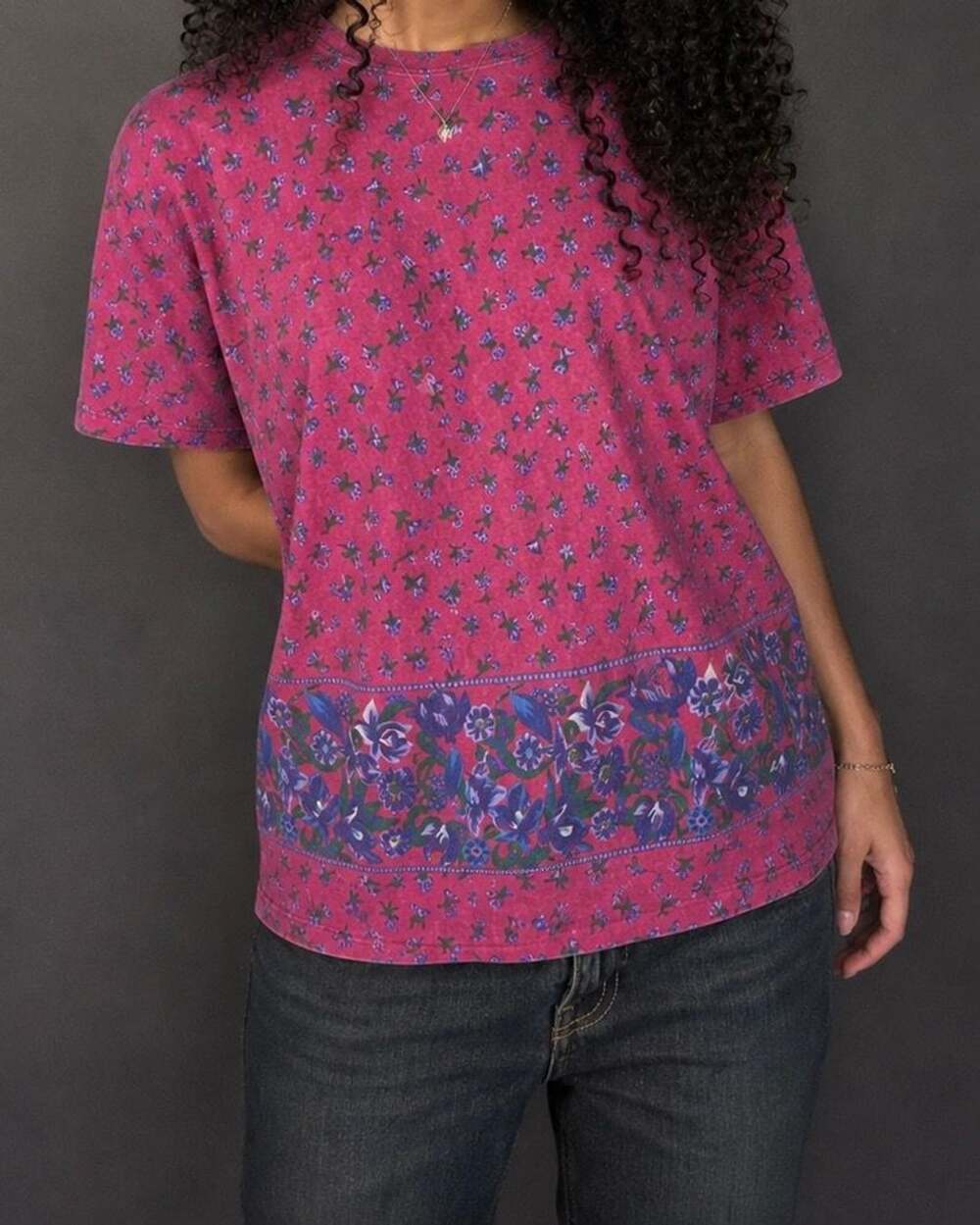 Vintage Variety Floral Print Short Sleeve T-Shirt